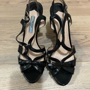Prada Women's Black Strappy Heels